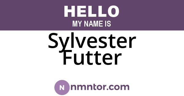 Sylvester Futter