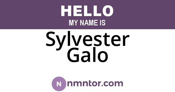 Sylvester Galo