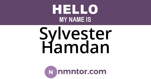 Sylvester Hamdan