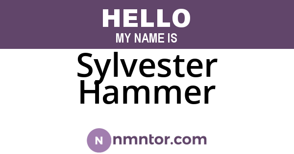 Sylvester Hammer