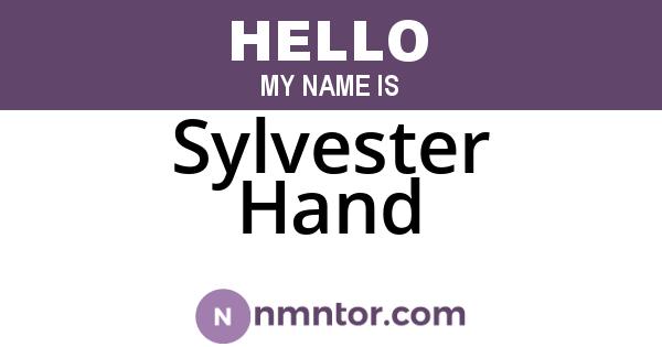 Sylvester Hand