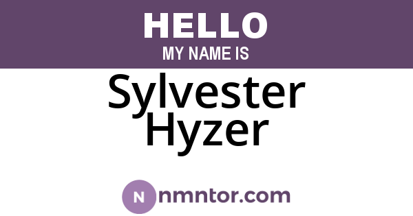 Sylvester Hyzer