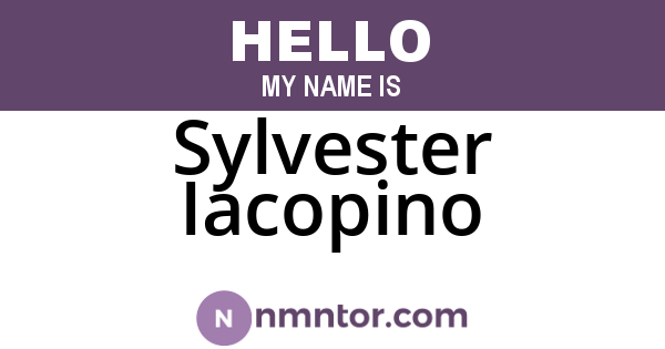 Sylvester Iacopino