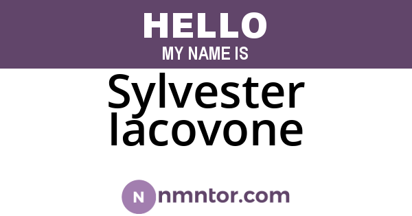 Sylvester Iacovone