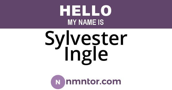 Sylvester Ingle