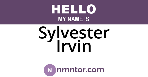 Sylvester Irvin