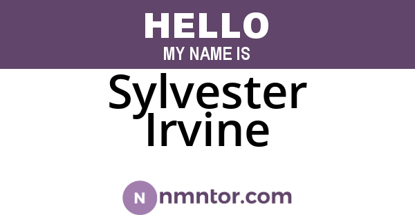 Sylvester Irvine