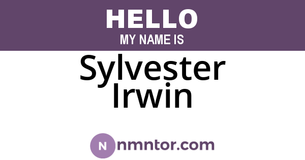 Sylvester Irwin
