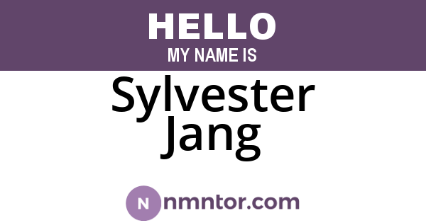 Sylvester Jang