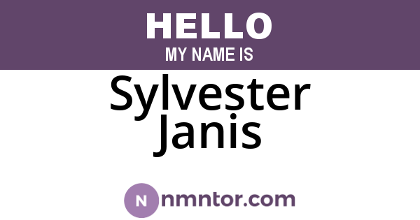 Sylvester Janis