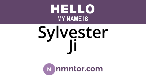 Sylvester Ji