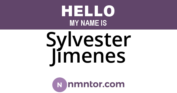Sylvester Jimenes