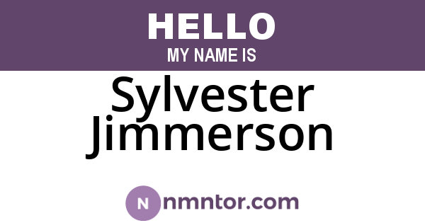 Sylvester Jimmerson