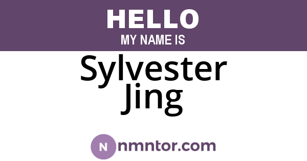 Sylvester Jing