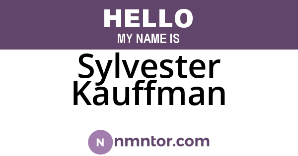 Sylvester Kauffman