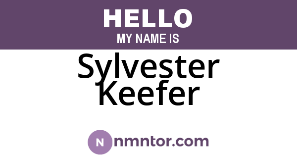 Sylvester Keefer