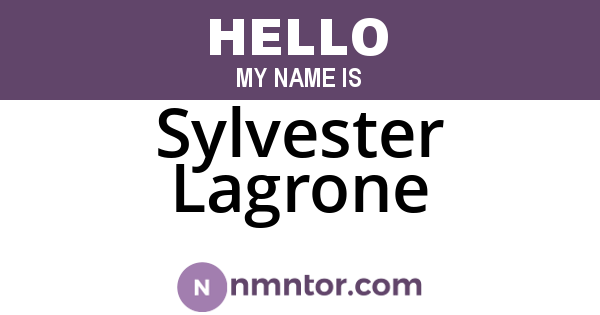 Sylvester Lagrone