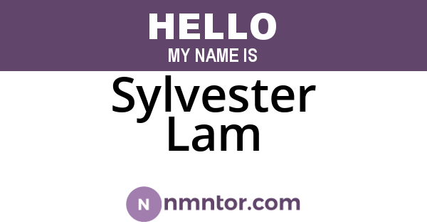 Sylvester Lam