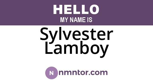 Sylvester Lamboy