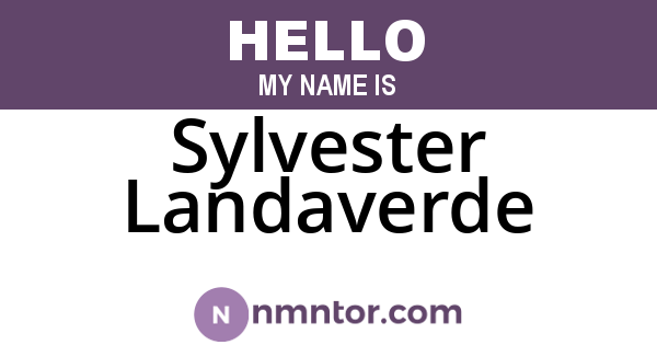 Sylvester Landaverde