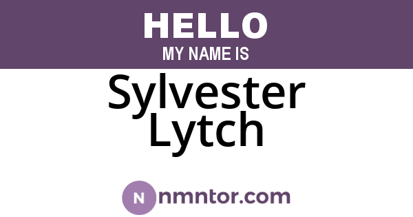 Sylvester Lytch