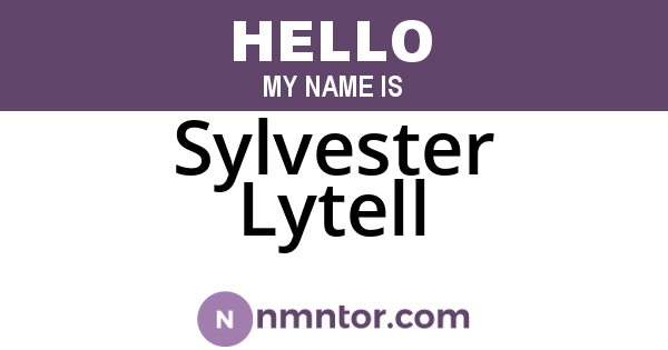Sylvester Lytell