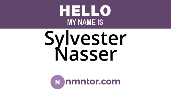 Sylvester Nasser