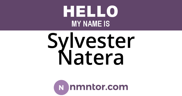 Sylvester Natera