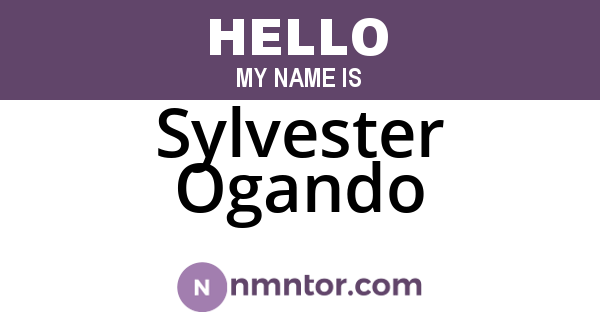 Sylvester Ogando