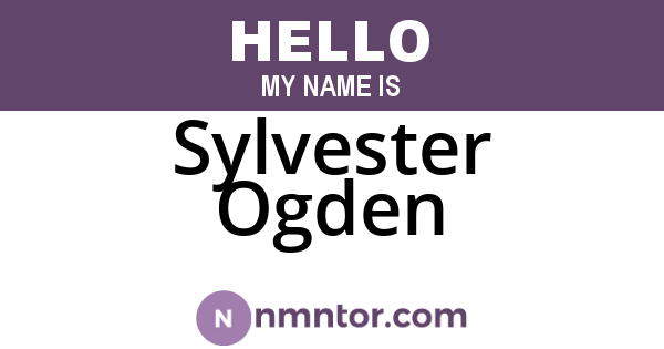 Sylvester Ogden