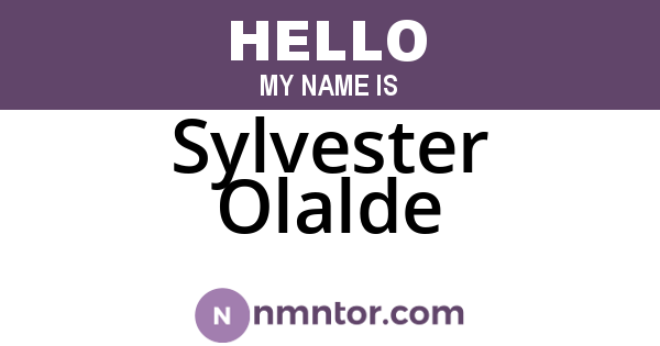 Sylvester Olalde