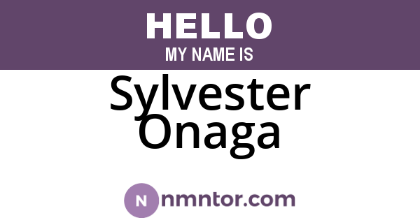 Sylvester Onaga
