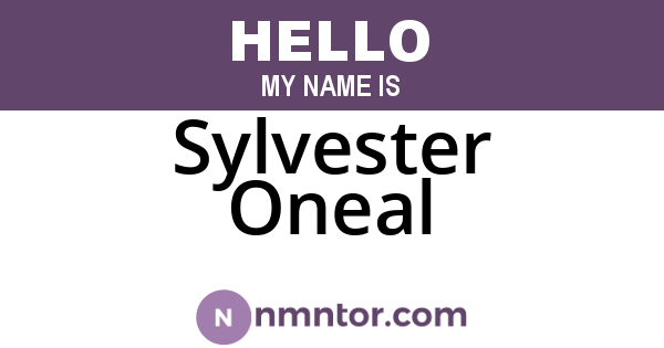 Sylvester Oneal