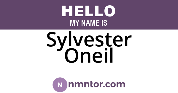 Sylvester Oneil