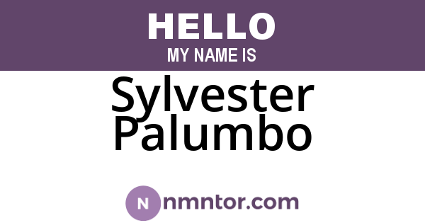 Sylvester Palumbo