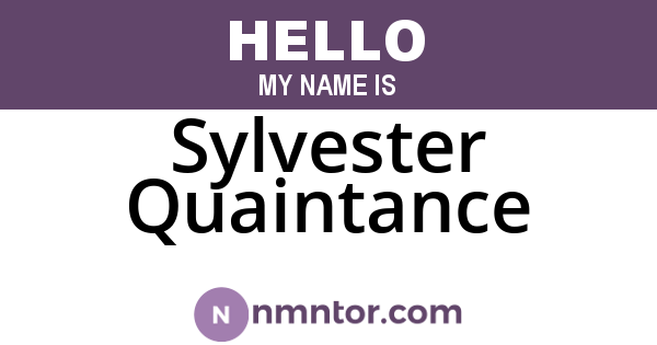 Sylvester Quaintance