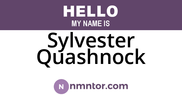 Sylvester Quashnock