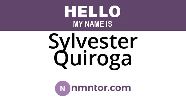 Sylvester Quiroga