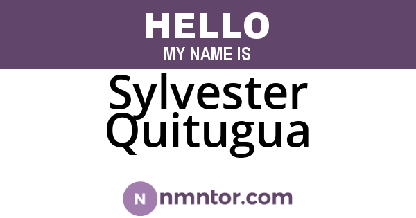 Sylvester Quitugua