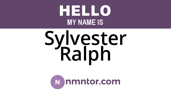 Sylvester Ralph