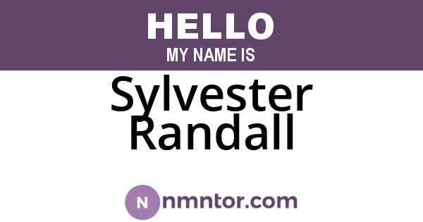 Sylvester Randall