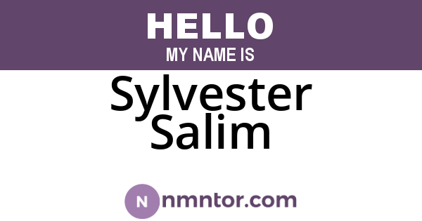 Sylvester Salim