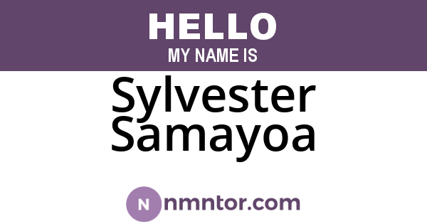 Sylvester Samayoa