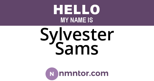 Sylvester Sams