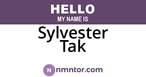 Sylvester Tak