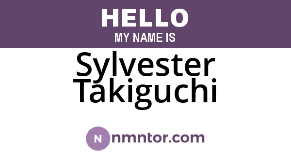 Sylvester Takiguchi