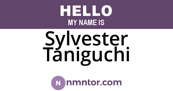 Sylvester Taniguchi
