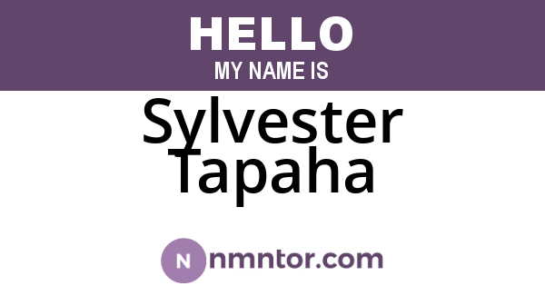 Sylvester Tapaha