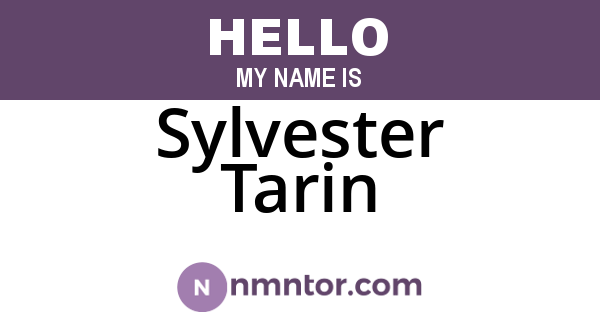 Sylvester Tarin