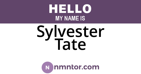 Sylvester Tate